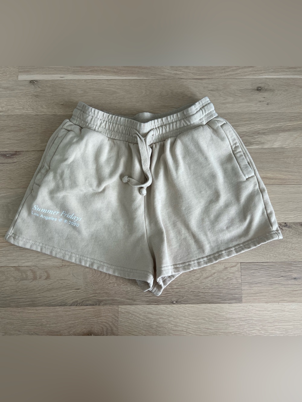 Summer Fridays Beige Lounge Shorts - no longer available on SF website